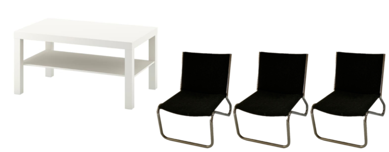 Ensemble pack sofa 1 table basse + 3 fauteuils sofa